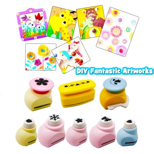 8pcs Craft Hole Punch Shapes Set,Corner Rounder Punch, and Various Designs Like Heart, and Butterfly for Kids' Paper Crafting and School Projects - Image 8