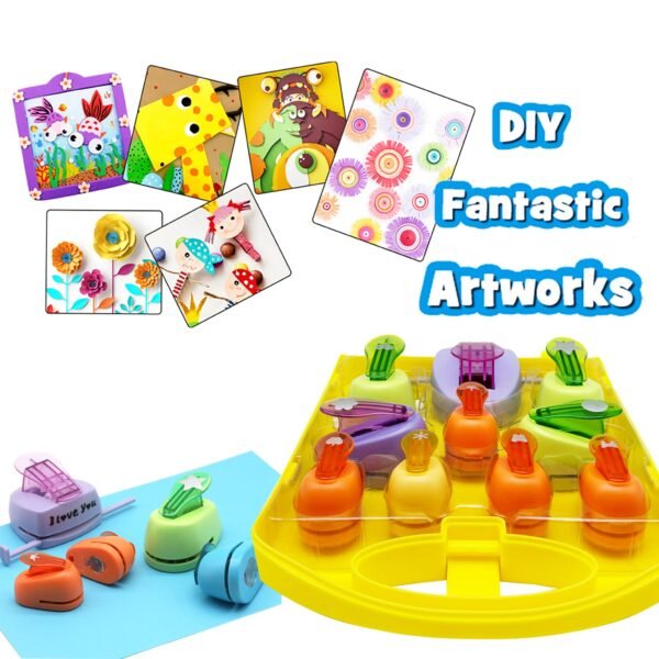 Hole Puncher for crafts10 pcs Paper Punch Set with 1 inch Hole Punch Shapes for Paper Crafting, Scrapbooking - Image 9