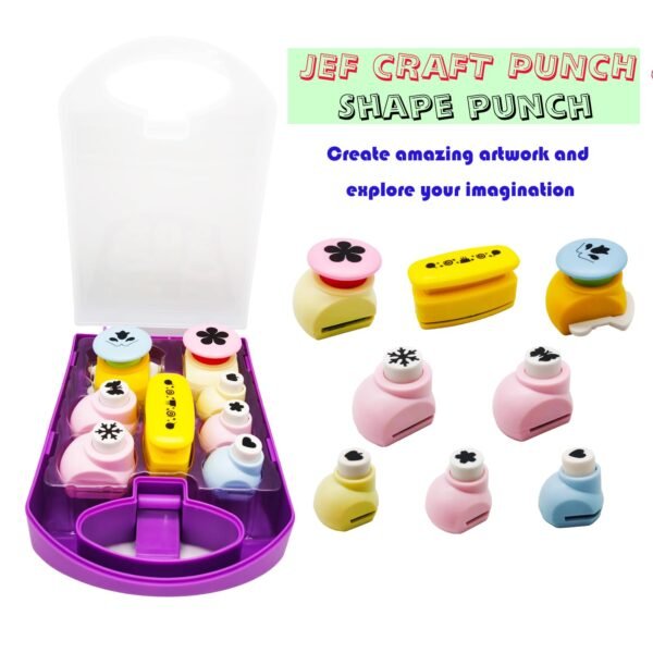 8pcs Craft Hole Punch Shapes Set,Corner Rounder Punch, and Various Designs Like Heart, and Butterfly for Kids' Paper Crafting and School Projects - Image 7