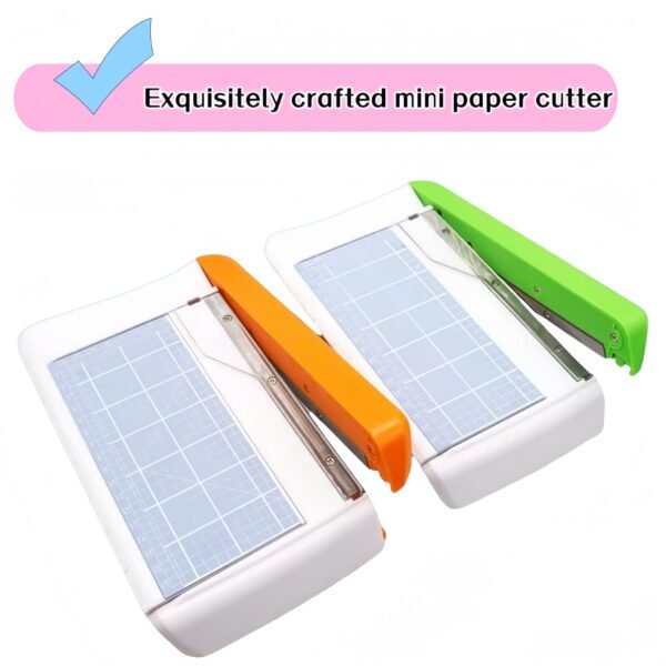 Small Paper Cutter, Portable Paper Cutter 7 Inch Paper Cutting Board with Guard Rail for Scrapbooking Craft, Paper, Coupon, Label, Cardstock, and More - Image 4