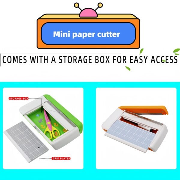 Small Paper Cutter, Portable Paper Cutter 7 Inch Paper Cutting Board with Guard Rail for Scrapbooking Craft, Paper, Coupon, Label, Cardstock, and More - Image 3
