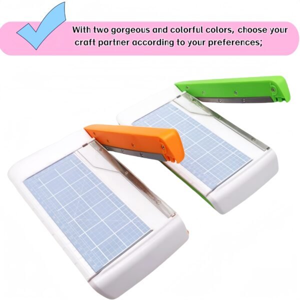 Small Paper Cutter, Portable Paper Cutter 7 Inch Paper Cutting Board with Guard Rail for Scrapbooking Craft, Paper, Coupon, Label, Cardstock, and More - Image 2