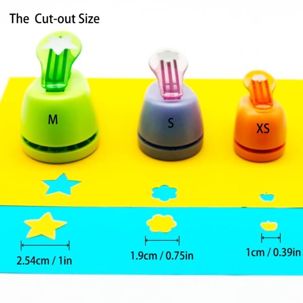 Hole Puncher for crafts10 pcs Paper Punch Set with 1 inch Hole Punch Shapes for Paper Crafting, Scrapbooking - Image 6