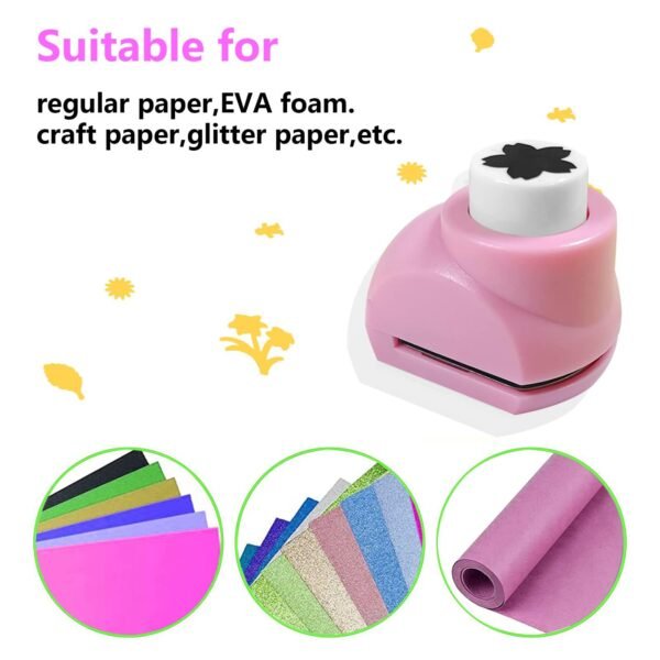 8pcs Craft Hole Punch Shapes Set,Corner Rounder Punch, and Various Designs Like Heart, and Butterfly for Kids' Paper Crafting and School Projects - Image 4