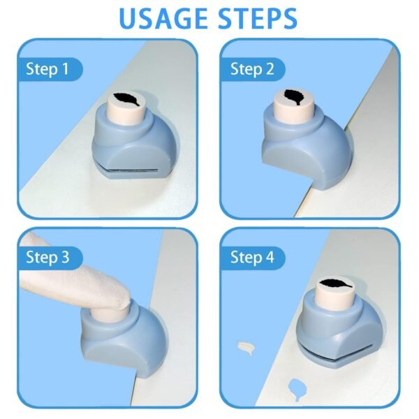 8pcs Craft Hole Punch Shapes Set,Corner Rounder Punch, and Various Designs Like Heart, and Butterfly for Kids' Paper Crafting and School Projects - Image 2